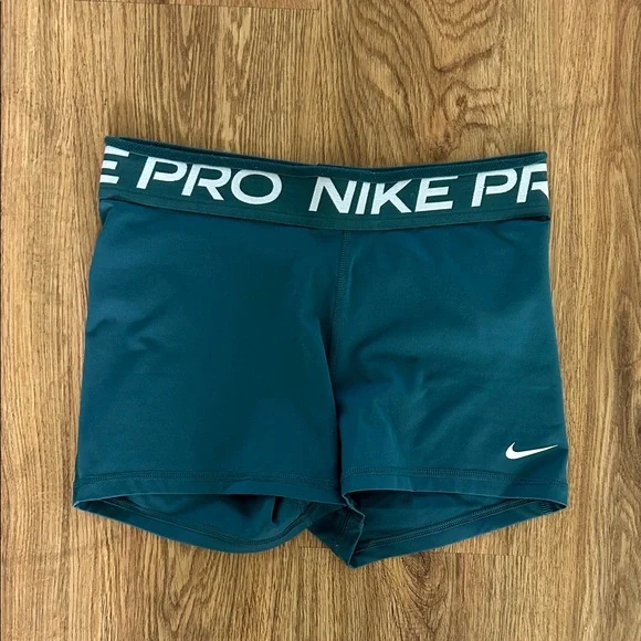 Nike Pro Deep Teal Shorts Spandex - Picture 1 of 2